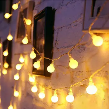 Vyšnių Kamuolius LED Pasakų String Žibintai su baterijomis, Vestuvių Miegamasis Kalėdų Lauko Girlianda Apdaila