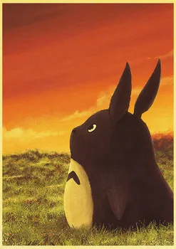 Hayao Miyazaki Mano Kaimynas Totoro Plakatas Animacinių filmų Anime Dekoratyvinis Senovinių Filmų Plakatų Kidsroom Siena lipdukas
