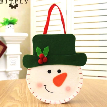 BITFLY 15x18cm Kalėdų Senelio Saldainių Maišelį Briedžių Sniego saldainių maišą dovanų vaikams, Naujų metų šventė šalies apdaila supplie