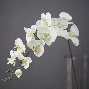 Didelis, Ilgas Stiebas 11 Vadovai Šilko Orchidėja Phalaenopsis Gėlės Vestuvių Gėlių Puokštė Dirbtiniai Augalai Netikras Gėles Namų Dekoro