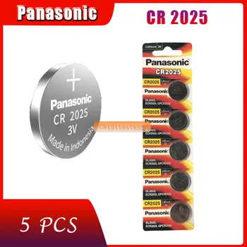 5vnt originalus, visiškai naujas akumuliatorius skirtas PANASONIC cr2025 3v mygtuką ląstelių monetos baterijas žiūrėti kompiuterį cr 2025