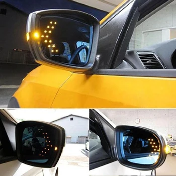 2vnt Automobilių Stilius Rodyklių Skydelis LED Posūkio Lengvųjų Automobilių Auto Galinio vaizdo Veidrodėlis Indikatorius Posūkio Signalo Šildomi Lempos