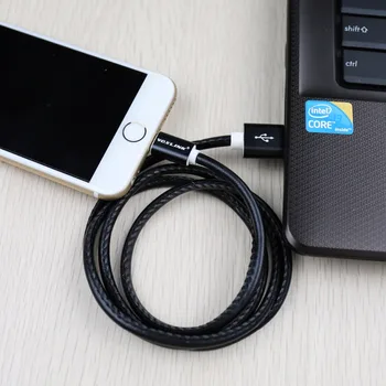 VOXLINK usb kabelis iPhonex 8 7 Plius PU Odos Sinchronizuoti Duomenis Įkrovimas USB Kabelis iPhone 6 6s Plius 5s 