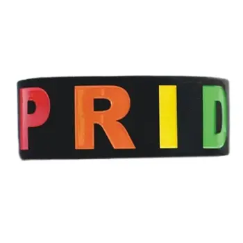 Unisex LGBT Vaivorykštė Raidžių Sporto Silikoninė Apyrankė Šešių Spalvų Gėjų, Lesbiečių Paradus apyrankė-antriešis Apyrankę Šalies Paradas 18 Tipai