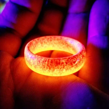 Mados Dervos žiedas Spindinčią Tamsoje Vestuvių Juostoje Liuminescencinės Žiedai Moterims, Papuošalai Vyrams, Dovanų