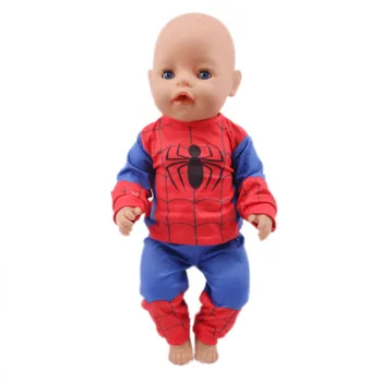 Lėlės Rūbai 2 Vnt/Set Pižama Super Hero Serijos 18 Colių Amerikos&43CM Reborn Baby Naujas Gimęs Berniukas Logan Lėlės Veiksmų Skaičius Žaislas