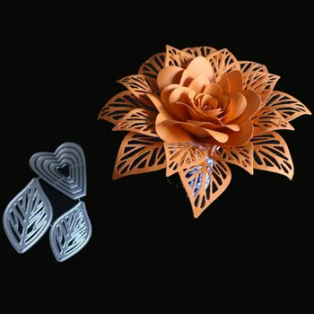 3D Gėlės Lapai Trafaretas Metalo Pjovimo Miršta Scrapbooking Amatų Miršta Antspaudų ir Štampų Dygsnio Arrivage Snijmal Lt Įspaudas Naujas