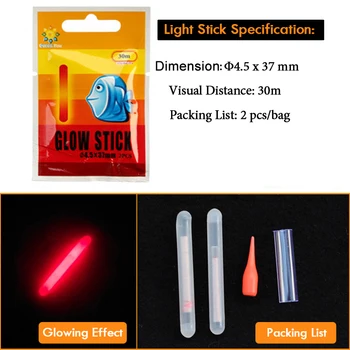 WLPFISHING Lightstick (25pcs arba 10vnt) 5bags/daug Žvejybos Plaukti Electic Plaukiantys Šviesos Žibintas Stick Fluorescentinį Švytėjimą Stick