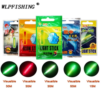 WLPFISHING Lightstick (25pcs arba 10vnt) 5bags/daug Žvejybos Plaukti Electic Plaukiantys Šviesos Žibintas Stick Fluorescentinį Švytėjimą Stick
