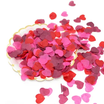1000pcs/maišas Spalvotų Širdies konfeti vestuvių puošimas balionais užpildyti popieriaus konfeti šalies Mesti Reikmenys kūdikių dušas, stalo dekoras