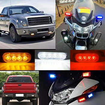 Led Strobe Šviesos sunkvežimių VISUREIGIS Motociklas, Sunkvežimis, Automobilių Aksesuarai Led Avarinio Įspėjimo Flash Lempa Policijos Žibintai