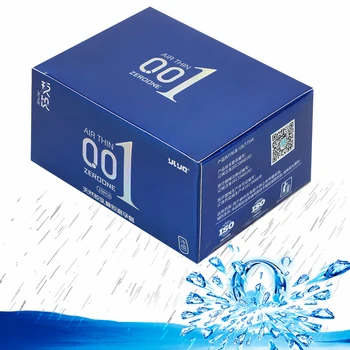 OLO 0.01 Ultra Plonas Sekso Žaislai Vyrų Ledo Šilumos Touch Sekso Produktams, 10 Vnt/Dėžutėje Hialurono Rūgščių, Natūralaus Latekso Prezervatyvai