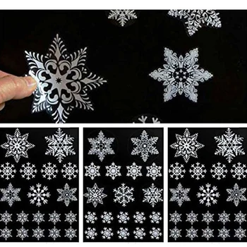 Kalėdų Elnių Kalėdų PVC Statinės Įklijos Papuošti Namo Langai Dideli Snow Flake Siena Lipdukas Naujųjų Metų Šaliai Stiklo Suknelė Papuošalai