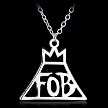 Mados Roko Grupė Fall Out Boy FOB Roko Muzikos garsai Karoliai Klasikinės Muzikos Papuošalai Black Veil Brides Roko Muzikos BVB Logotipas karoliai