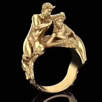 Moda cor de ouro amor anéis punk viking kaeda nr. amor homens e mulheres casal anel adomas eva amantes jóias presentes