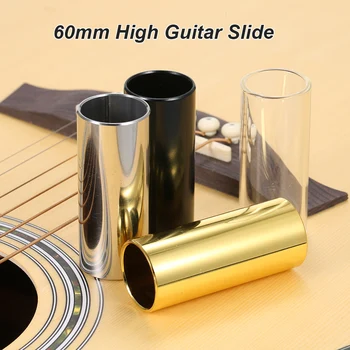 60MM Aukštos Gitara Slide Bar Nerūdijančio Plieno Metalo/Stiklo pirštukas už Havajų Gitara Styginių Instrumentų, Gitaros Priedai