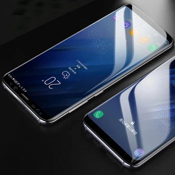 CHYI 3D Išlenkti Plėvelės Samsung Galaxy S10+ Screen Protector, Lenktas Apvalus krašto S8 S9 Plus Samsung Note 8 Ne Grūdintas Stiklas