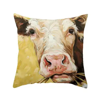 45cm*45cm Super aišku Ūkio vėjo karvė modelis super minkštas mesti pagalvių užvalkalus sofos pagalvėlių apvalkalus, dekoratyvinės pagalvėlės