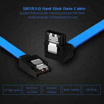 SATA Kabelis 3.0 Kietasis Diskas SSD HDD adapteris kabelis Tiesiai 90 Laipsnių Sata 3.0 Kabelis Asus MSI, Gigabyte pagrindinės Plokštės Sata Kabelis