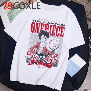 Vienas Gabalas Nakama Cool Marškinėliai Vyrams Japonų Anime Atsitiktinis T-marškinėliai, Unisex Juokingas Animacinių filmų Marškinėlius Luffy Grafinis Hip-Hop Top Tees Vyras