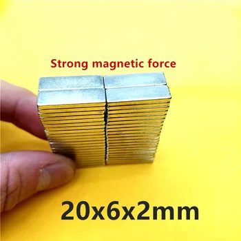 5/10/20/100VNT magnetas encoder 20x6x2 mm stiprų magnetinį standartas 20*6*2 mm/20mm x 6mm x 2mm