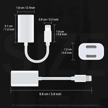 2 in 1 Adapteris, Splitter Cable For iPhone 