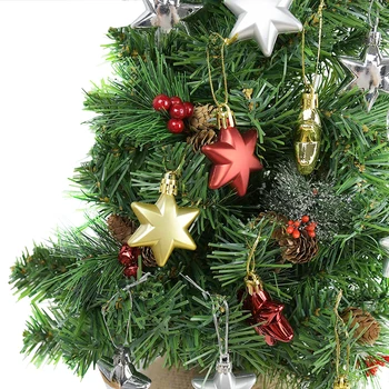 12pcs Auksas, Sidabras Raudona Kalėdinė Dekoracija Star Kabo Pakabukas Papuošalai Kamuolys Kalėdų Medžio Dekoro Naujųjų Metų 2021 Dovanų Šalies Prekių