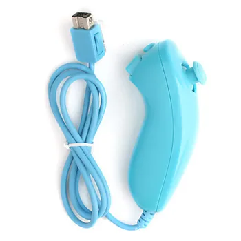 2018 m. NUNCHUCK balta spalva VALDYTOJAS tolimas NINTEND Wii mėlyna nunchunk nuotolinio valdymo pultelis