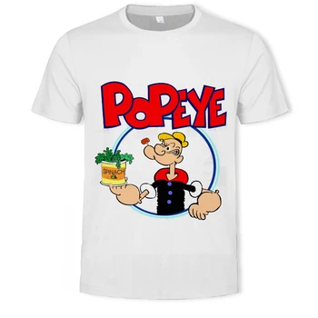 Animacijos personažas Popeye 3D atspausdintas vyriški trumparankoviai marškinėliai atsitiktinis marškinėliai kvėpuojantis lauko sportas vyriški drabužiai