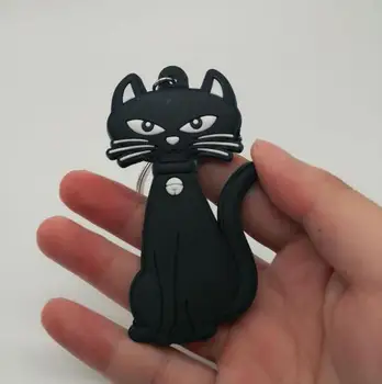 Anime Kiki ' s Delivery Service Kiki pvc key chain gyvūnų animacinių filmų juoda katė keyrings cos žaislų, suvenyrų vaikas llavero hombre keychain