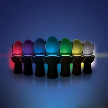 Z50 litwod Jutiklis Tualetas Šviesos diodų (LED) Lempos Žmogaus Judesio Aktyvuota PIR 8 Spalvų Automatinė RGB Naktinis apšvietimas