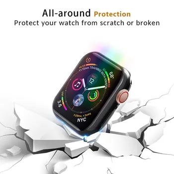TPU dangtelis Apple Laikrodžių atveju, 44mm 40mm iWatch atveju 42mm 38mm Soft Screen protector, bamperis apple žiūrėti serijos 6 5 4 3 2 se