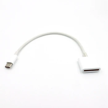 Naujas baltos spalvos 30 pin moterų tipas-C USB 3.1 micro USB žaibo 8-pin male trumpas laidas 