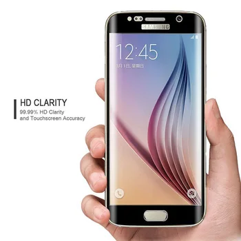 3D Išlenkti Visiškai Padengti Grūdinto Stiklo Plėvelė Screen Protector for Samsung Galaxy S6Edge S6 S7 S 6 7 Krašto plius 7S Dėl Tremp Glas atveju