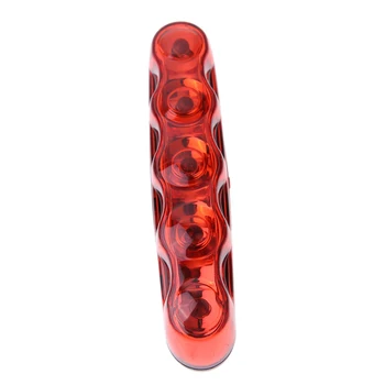 5 LED Dviračio Galinis Žibintas Saugos Raudona Uodega Šviesos Atgal Juostos Lempos Vandeniui Anti-shock 