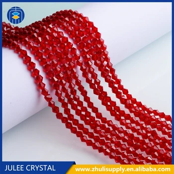 JuleeCrystal Raudonos Spalvos Karoliukai Didmeninė 4mm Kristalų, Stiklo Karoliukai, Bicone Papuošalai Priėmimo