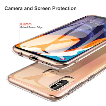 Skaidrus galinis Dangtelis skirtas Samsung Galaxy A10e A20e A70e Atveju Silikono Minkštos TPU 360 Visas Apsaugos Mobiliojo Telefono Funda Rubisafe Tik
