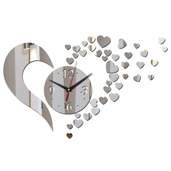 Viršų pardavimo sienos kvarciniai laikrodžiai Europoje stiliaus širdis dekoro sieniniai laikrodžiai kambarį 