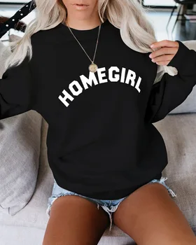 Homegirl Spausdinti 2020 M. Naujo Dizaino Karšto Pardavimo Hoodies Palaidinės Moterims Atsitiktinis Kawaii Harajuku Prakaito Mergaičių Europos Viršūnių Korėjos