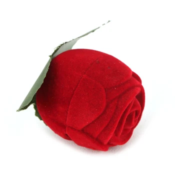Raudonos Rožės Žiedas Lange Asmeninį Aksomo Vestuvių Originalumas Dovanų Dėžutėje Mados Valentino Vestuvinis Papuošalų Dėžutė Pakuotės Dėžutė