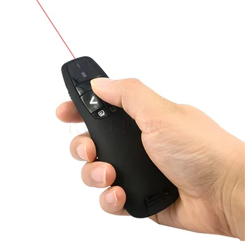 Kebidumei Naują Atvykimo nešiojamą R400 Wireless Presenter Imtuvas Žymiklį Atveju Nuotolinio Valdymo pultas su Raudona Lazerio Pen