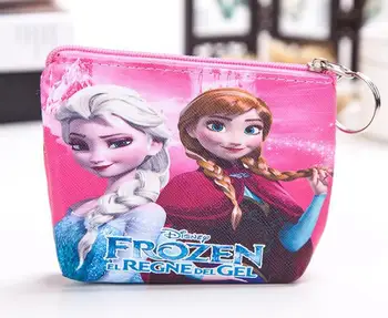 Disney princesė vaikams, cartoon pliušinis monetos pu piniginė Undinė Užšaldyti mergina maišelį monetos Elsa rankinėje berniukas Mickey Sankabos pliušinis piniginės
