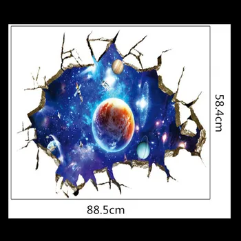 Naujai Kūrybos Erdvės planetos Galaktika Žvaigždžių, Planetų Visatoje 3d erdvėje lipdukas Sienos Freskos Foto Tapetai Eco-friendly Siena Lipdukas