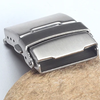 16mm 18mm 20mm 24mm Nerūdijančio Plieno Watchbands Diegimo Sagties Užsegimas sidabrinis Žiūrėti Sagtis Žiūrėti Juostos Sagtis Kartus Dirželio Užsegimas