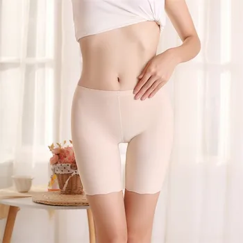 M-XL seksuali moteris minkštos medvilnės besiūlių saugos trumpas kelnes vasaros kokybė sijonas šortai transporto rūšių ledo šilko kvėpuojantis trumpas triko