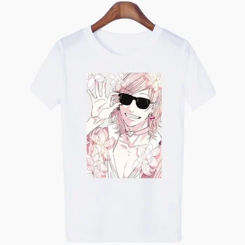 Yarichin Klubas Japonų Anime, Estetika, Mados Hip-Hop Marškinėliai Harajuku Moterų trumpomis Rankovėmis T-shirt Vasaros Marškinėlius Drabužiai