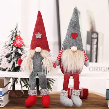 Linksmų Kalėdų Ilgai Skrybėlę Švedijos Santa Gnome Pliušinis Lėlės, Papuošalai Rankų Darbo Elf Žaislas Nameliuose Šalis Dekoro Naujųjų Metų Dovanos