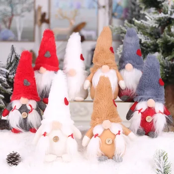 Linksmų Kalėdų Ilgai Skrybėlę Švedijos Santa Gnome Pliušinis Lėlės, Papuošalai Rankų Darbo Elf Žaislas Nameliuose Šalis Dekoro Naujųjų Metų Dovanos