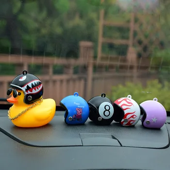 Lucky duck automobilių antis ant vairo šalmo dviračiu Automobilio prietaisų Skydelio Ornamentu Priedai