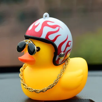 Lucky duck automobilių antis ant vairo šalmo dviračiu Automobilio prietaisų Skydelio Ornamentu Priedai
